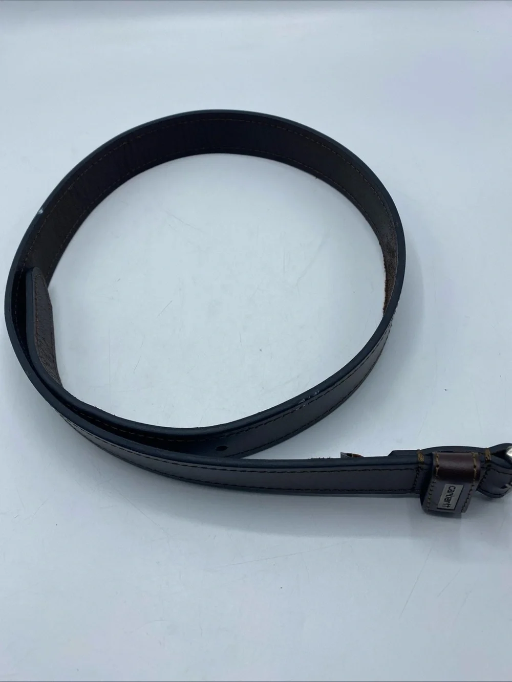Carhartt Brown Genuine Saddle Leather Belt Men’s 40 Heavy Duty Work Belt